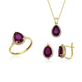 Alev Değerli Taşlı Set