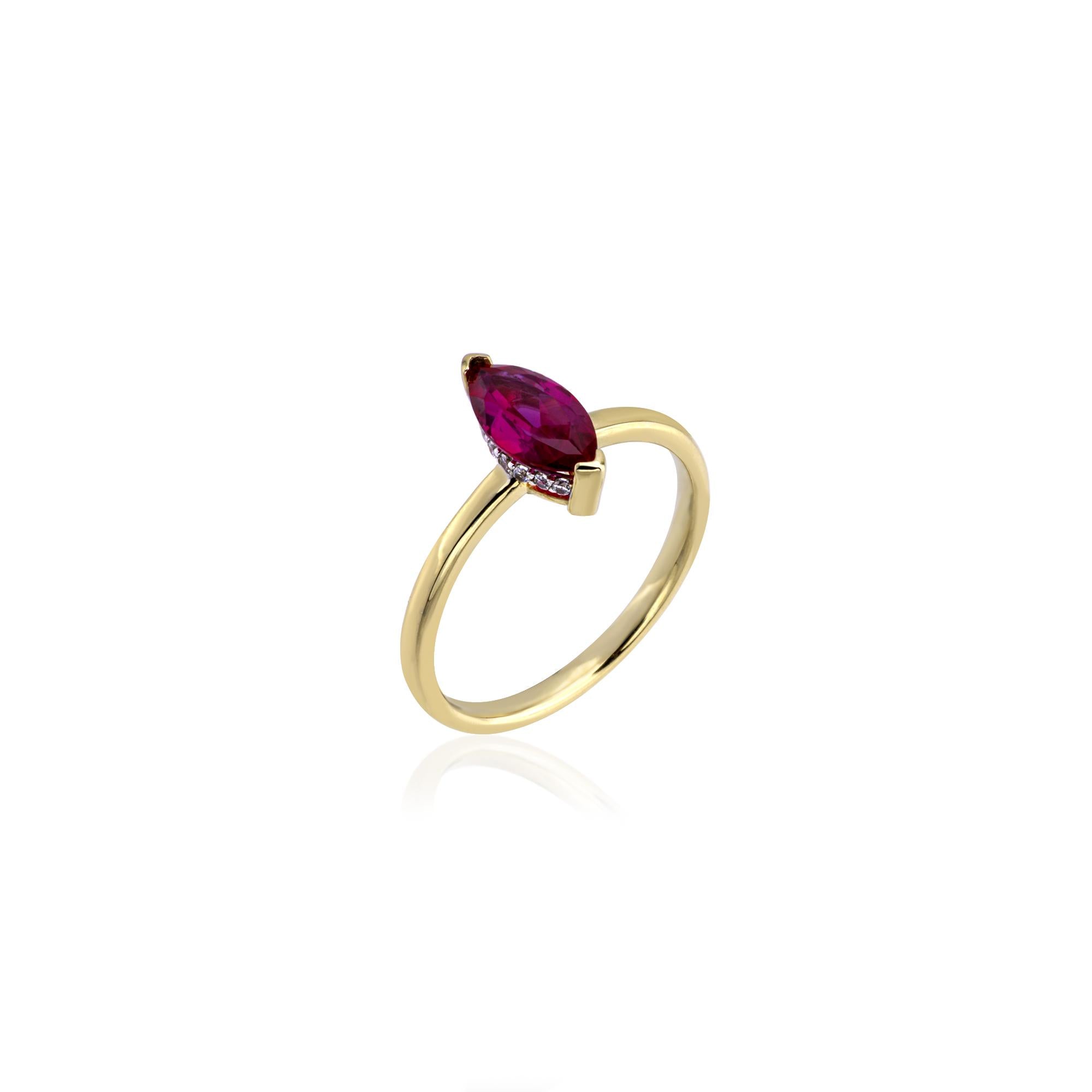 Pink Topaz Taşlı Yüzük