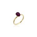 Oval Ruby Taşlı Yüzük